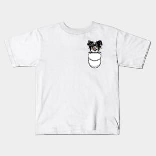 Papillon Pocket Dog Kids T-Shirt